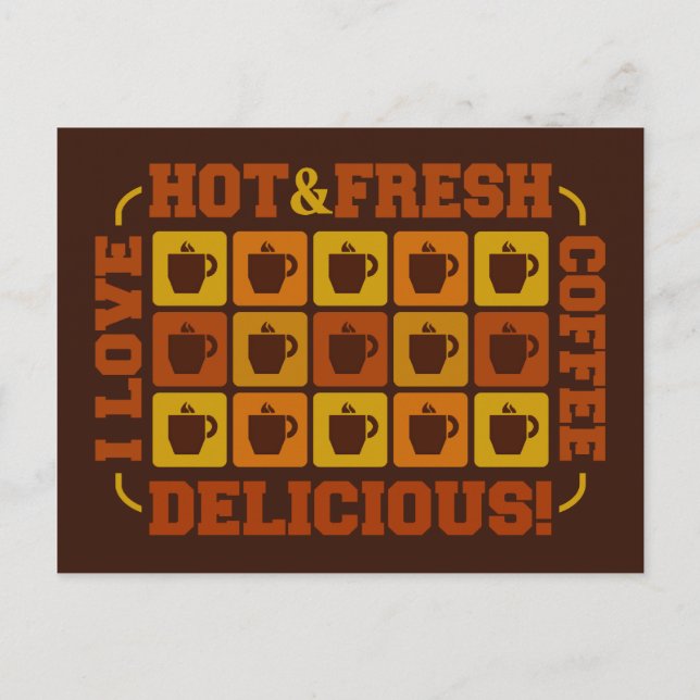 Postal de las plazas de café, personalizable (Anverso)