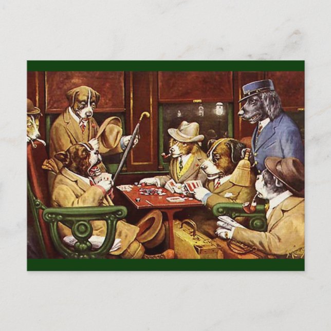 Postal de las tarjetas de reproducción de perros (Anverso)