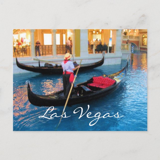 Postal de Las Vegas Venice Gondoliers (Anverso)