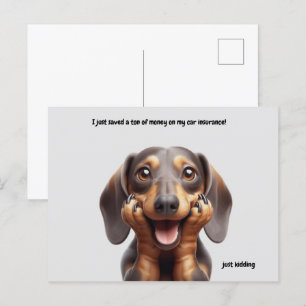 Postal de Laughing Dachshund