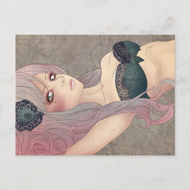 Postal de lencería victoriana (Anverso)