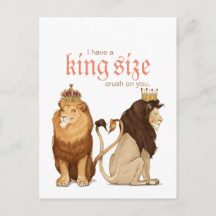 postal de Leones enamorados