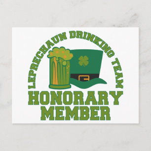 Postal de Leprechaun Drinking Team personalizado