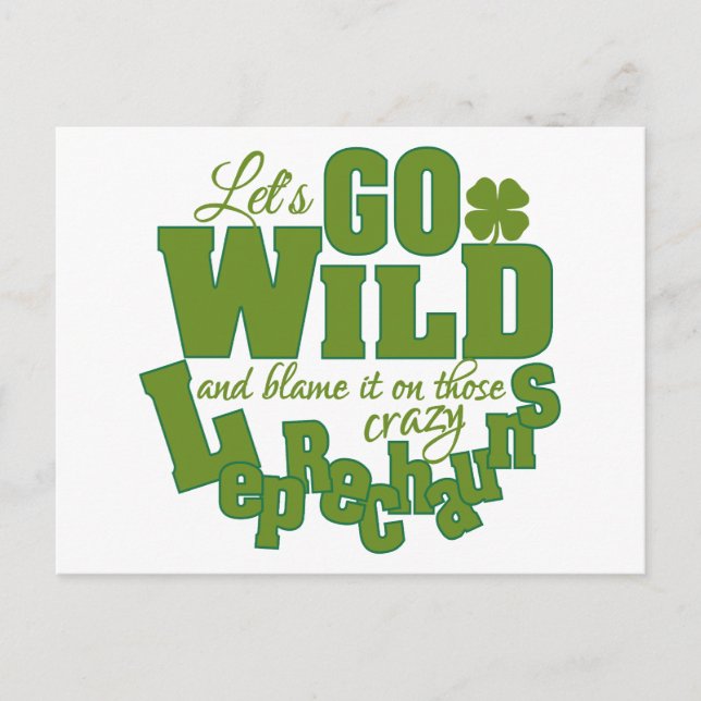 Postal de Leprechaun personalizado (Anverso)