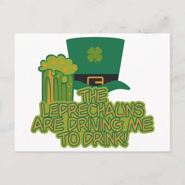 Postal de Leprechaun personalizado (Anverso)