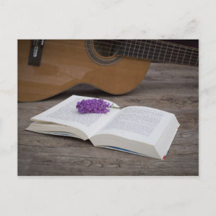 Postal de libro abierto