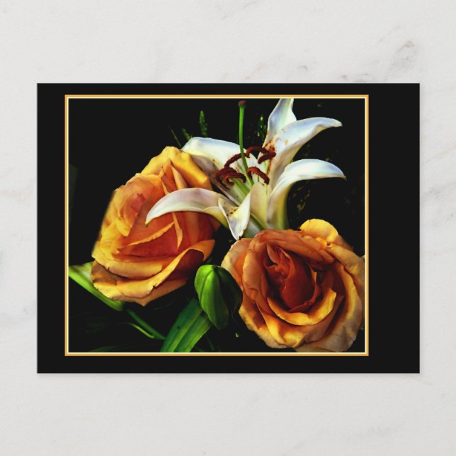 Postal de Lilly y rosas (Anverso)