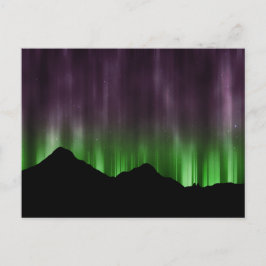 postal de líneas de las luces del norte