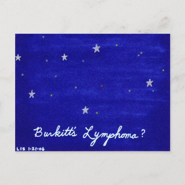postal de linfoma de Burkitt (Anverso)