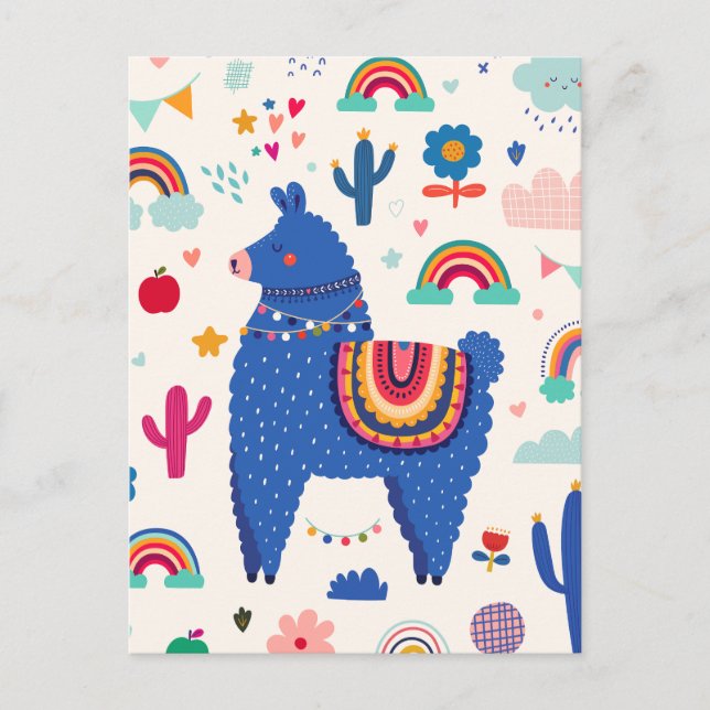 Postal de llama de corte (Anverso)