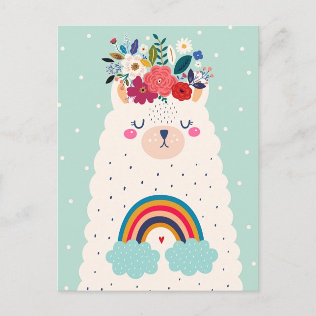 Postal de llama de corte (Anverso)