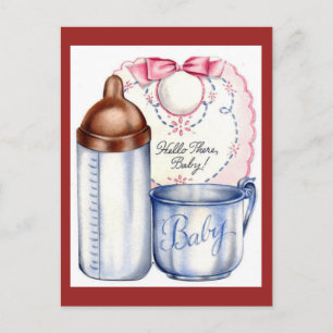 Postal de llegada nueva vintage