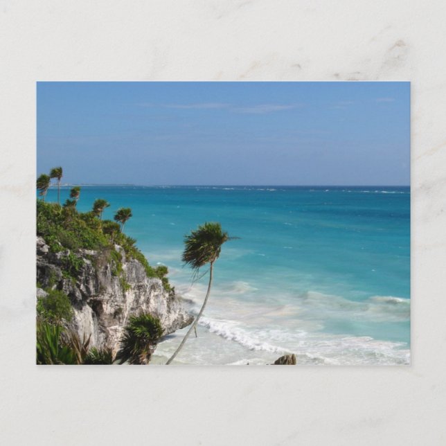 Postal de los acantilados de Tulum (Anverso)