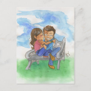 postal de los amantes