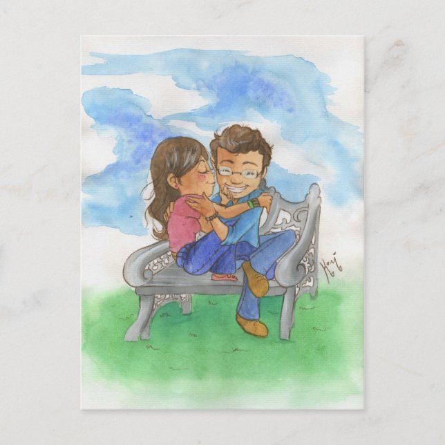 postal de los amantes (Anverso)