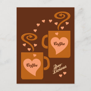 Postal de los amantes del café, personalizar