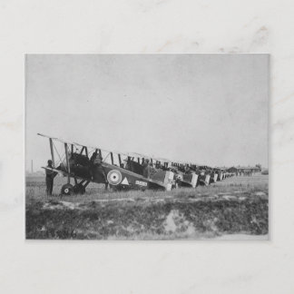 Postal de los aviones de la Primera Guerra Mundial