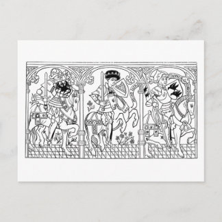 Postal de los Caballeros Galopando