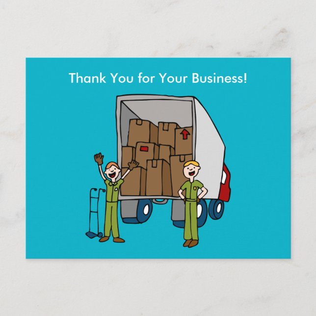 Postal de los Camiones en Movimiento (Anverso)