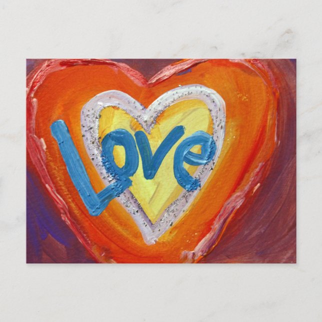 Postal de los corazones de amor ripple (Anverso)