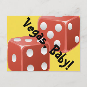 Postal de los dados del bebé de Vegas