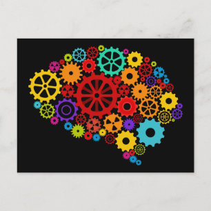 Postal de los engranajes del cerebro
