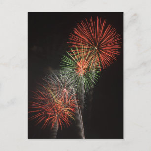 Postal de los fuegos artificiales