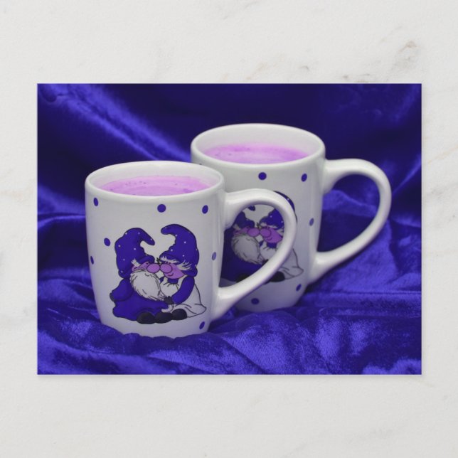 postal de los gnomos de pasión púrpura (Anverso)