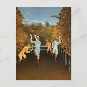 Postal de los jugadores de fútbol de Rousseau