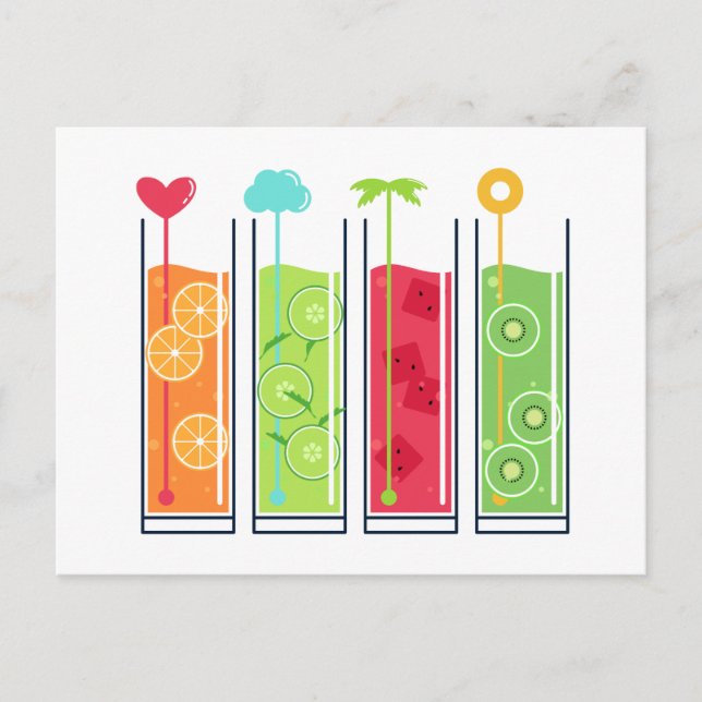 Postal de los jugos del verano (Anverso)