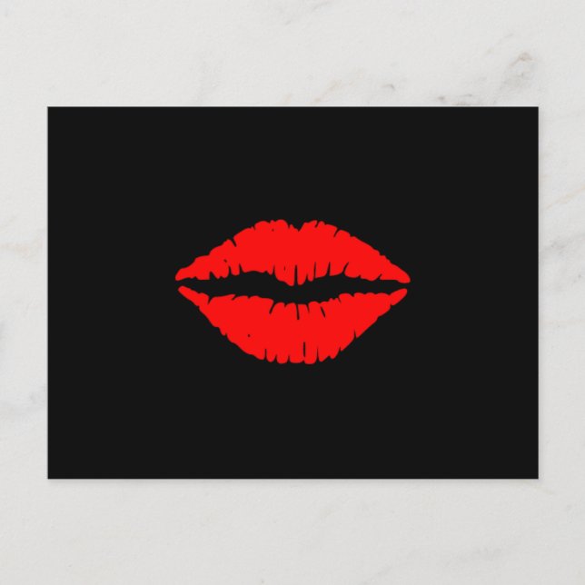 Postal de los labios rojos (Anverso)