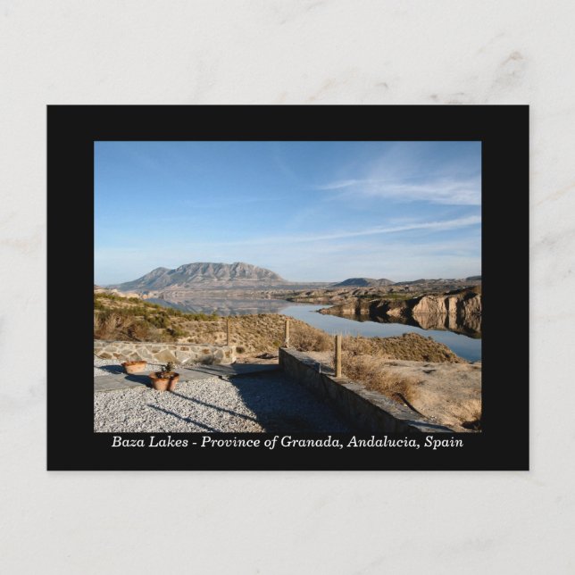 Postal de los lagos Baza y Granada España (Anverso)