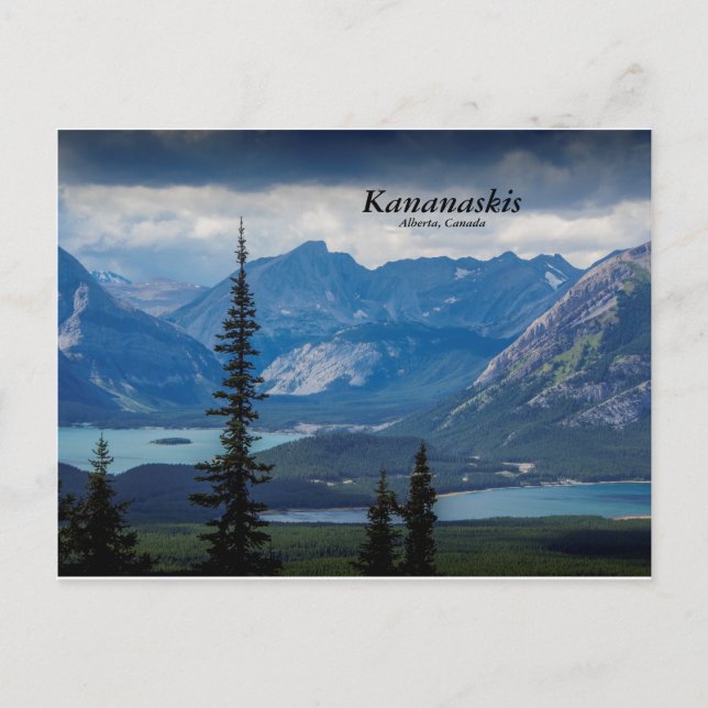 Postal de los lagos Kananaskis (Anverso)