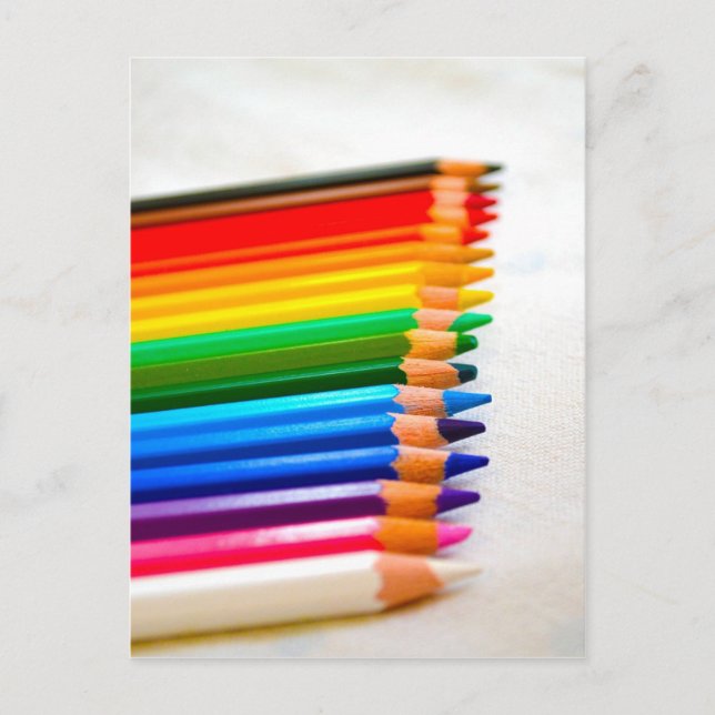 postal de los lápices de colores (Anverso)
