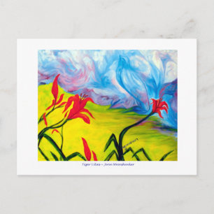 POSTAL de los lirios tigrados