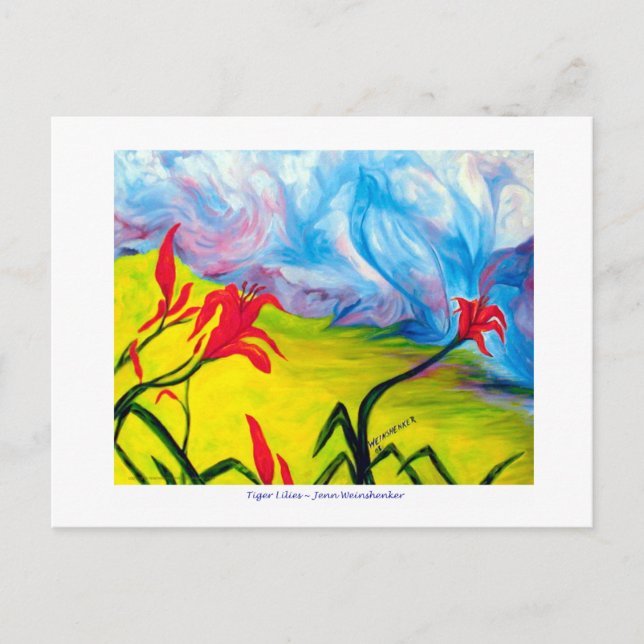 POSTAL de los lirios tigrados (Anverso)