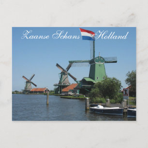 Postal de los molinos de viento de Zaanse Schans H