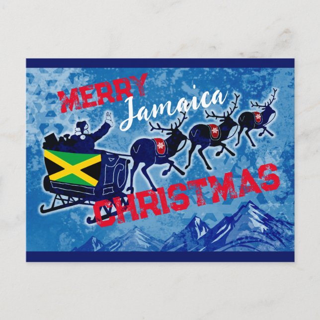 postal de los Navidades de la bandera de Jamaica d (Anverso)