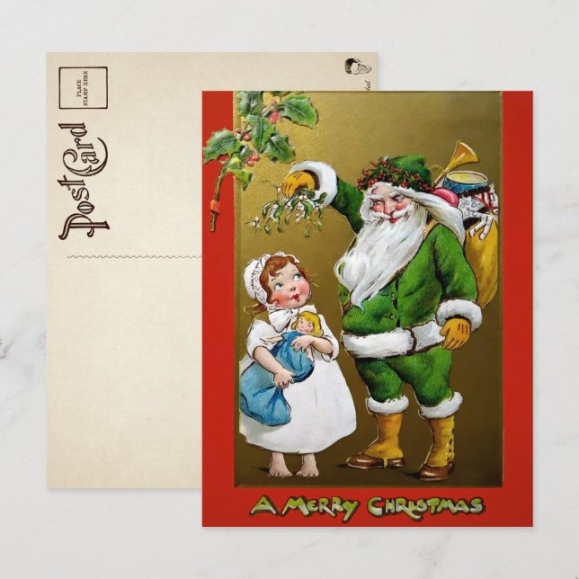 Postal de los Navidades Mistletoe (Anverso / Reverso)