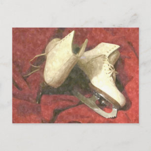 Postal de los patines de hielo en descanso