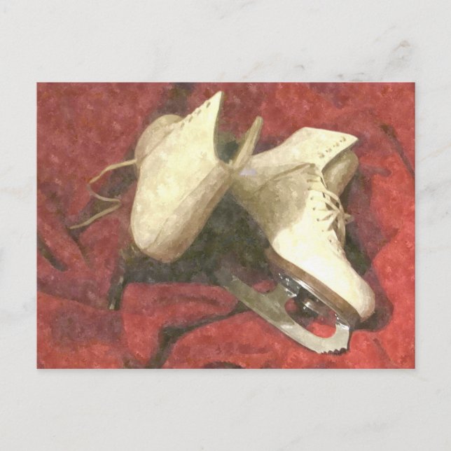 Postal de los patines de hielo en descanso (Anverso)