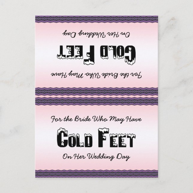Postal de los pies fríos para la novia (Anverso)