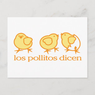 Postal de Los Pollitos Dicen