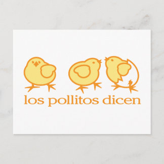Postal de Los Pollitos Dicen