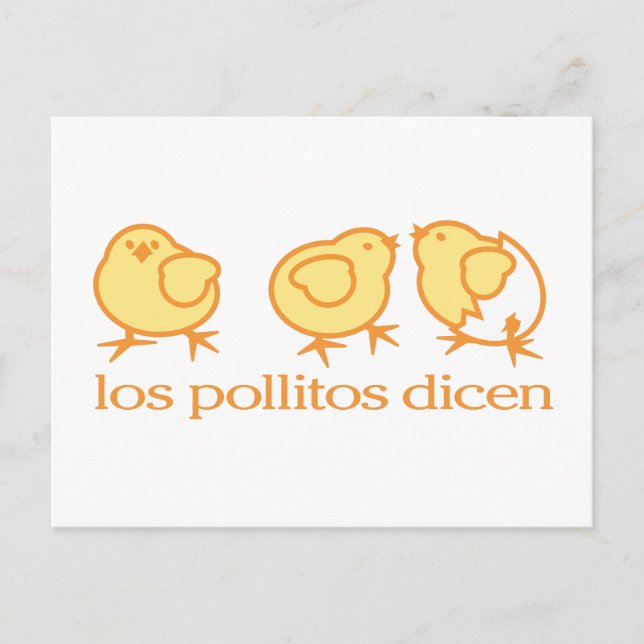 Postal de Los Pollitos Dicen (Anverso)