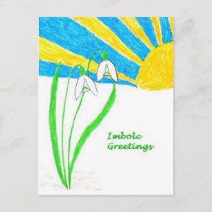 Postal de los saludos de Imbolc