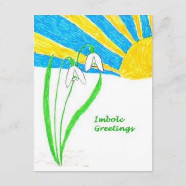 Postal de los saludos de Imbolc (Anverso)