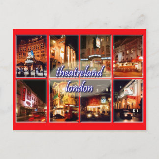 Postal de los teatros de Londres
