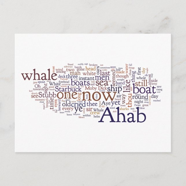 postal de los últimos capítulos de Moby Dick (Anverso)