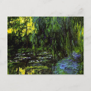 Postal de los Willows de Lluvia de agua de MONET L